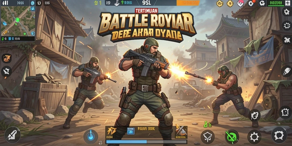 Tangkapan layar menampilkan aksi seru dalam game Battle Royale 9SL.