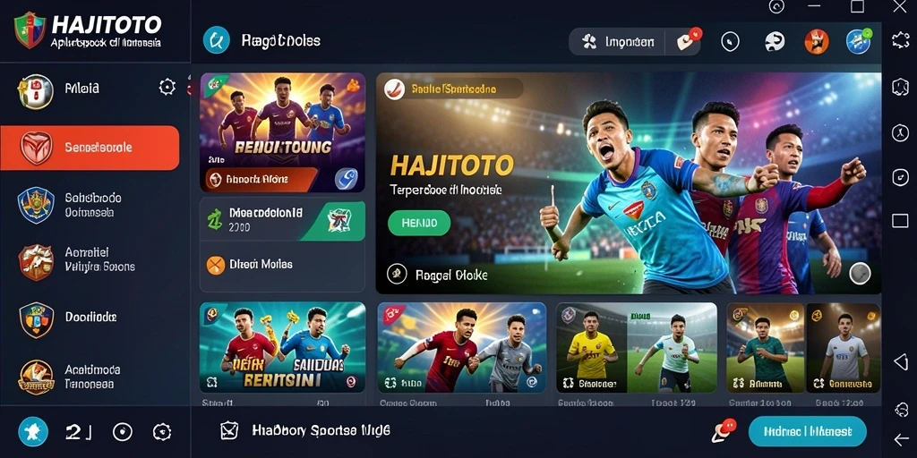 Tampilan screenshot permainan HAJITOTO yang menampilkan fitur Sportsbook.