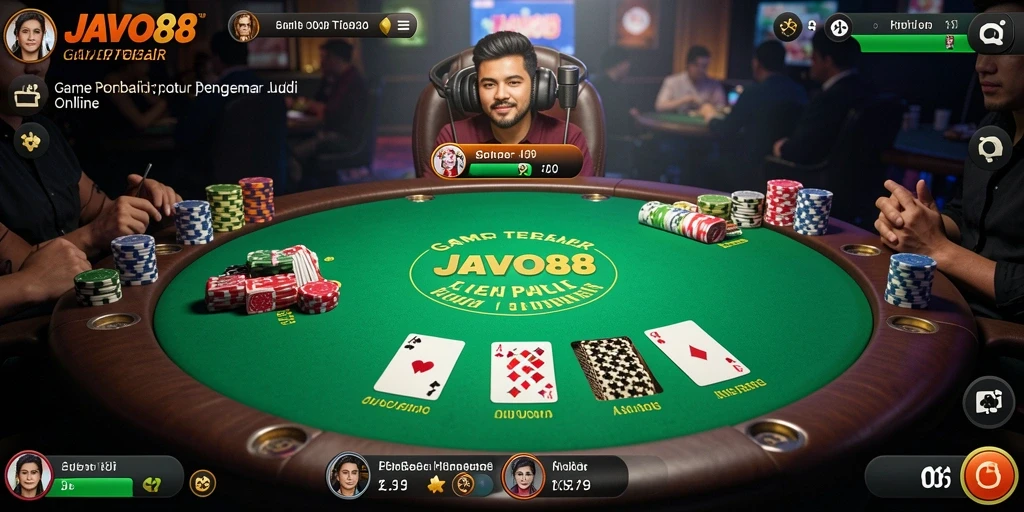 Tampilan gameplay menarik dari JAVO88 yang memikat pemain poker.