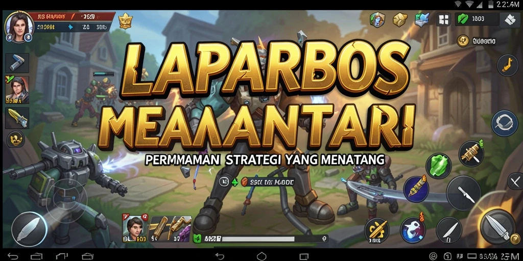 Tampilan menarik dari gameplay strategi LAPARBOS dengan grafis yang mengesankan.