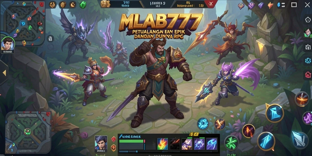 Tangkapan layar gameplay <strong>MLBB777</strong> menampilkan aksi seru dalam petualangan RPG.