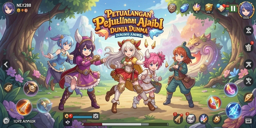 Tampilan gameplay NEX288 yang menakjubkan dan penuh warna.