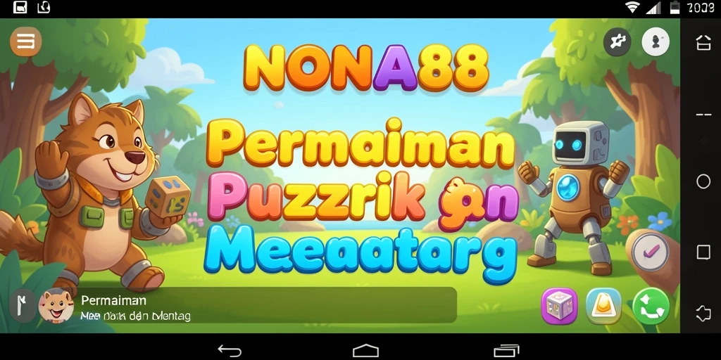 Tampilan gameplay NONA88 yang penuh warna dan menantang.