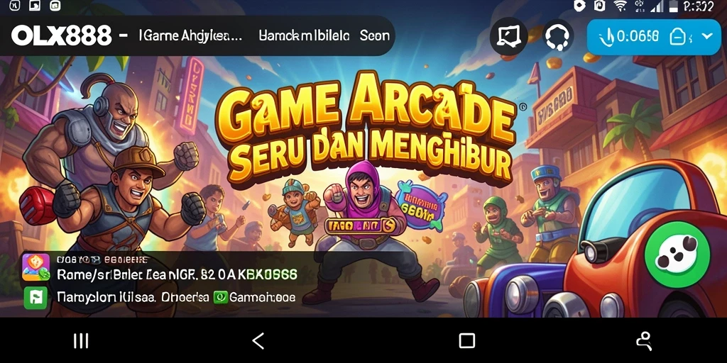 Screenshot OLX888 menampilkan aksi gameplay arcade yang seru dan menghibur.