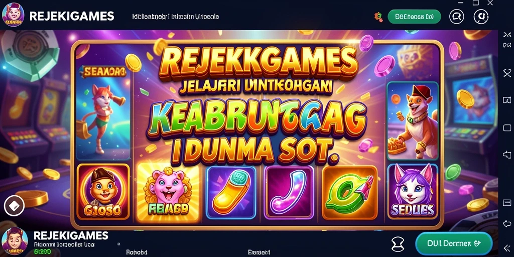 Tampilan menarik dari gameplay Slot REJEKIGAMES yang penuh warna.