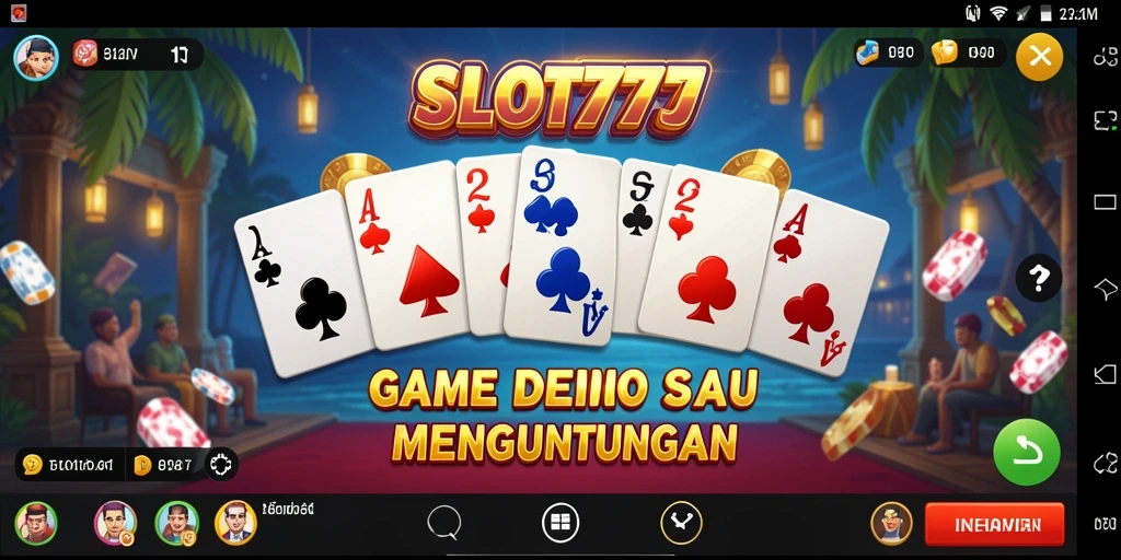 Tampilan layar permainan Domino di SLOT777 yang menarik.
