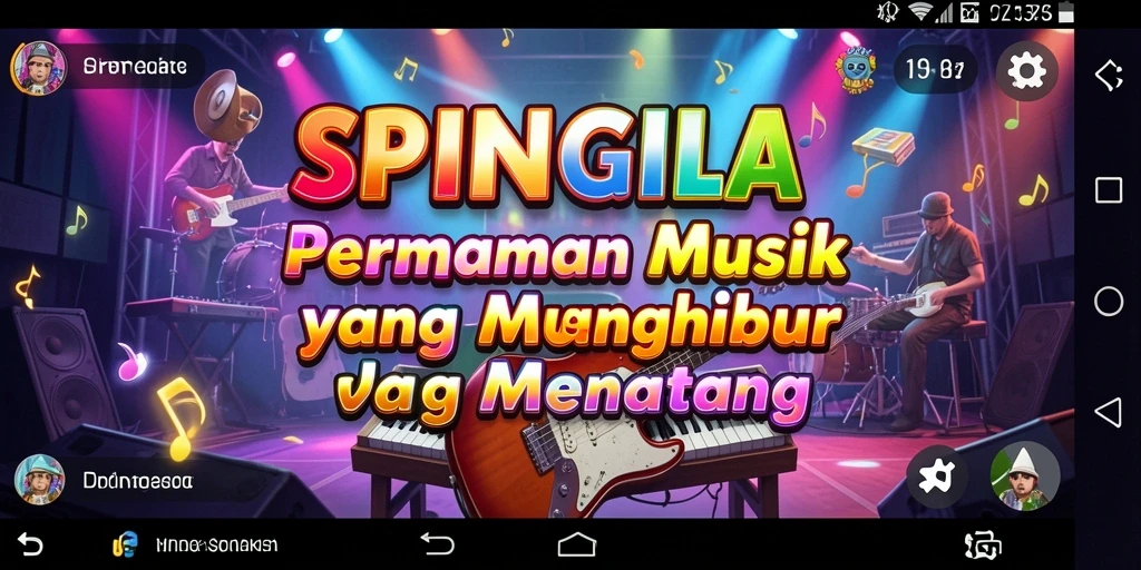 Tampilan gameplay SPINGILA yang menarik dalam aksi permainan musik.