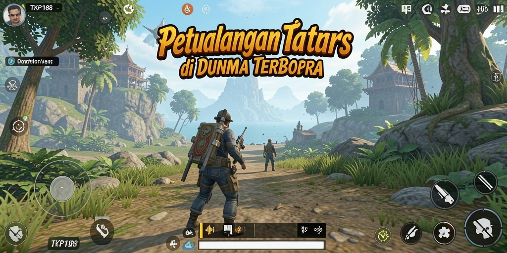 Tampilan gameplay TKP188 yang penuh aksi dan eksplorasi di dunia terbuka.